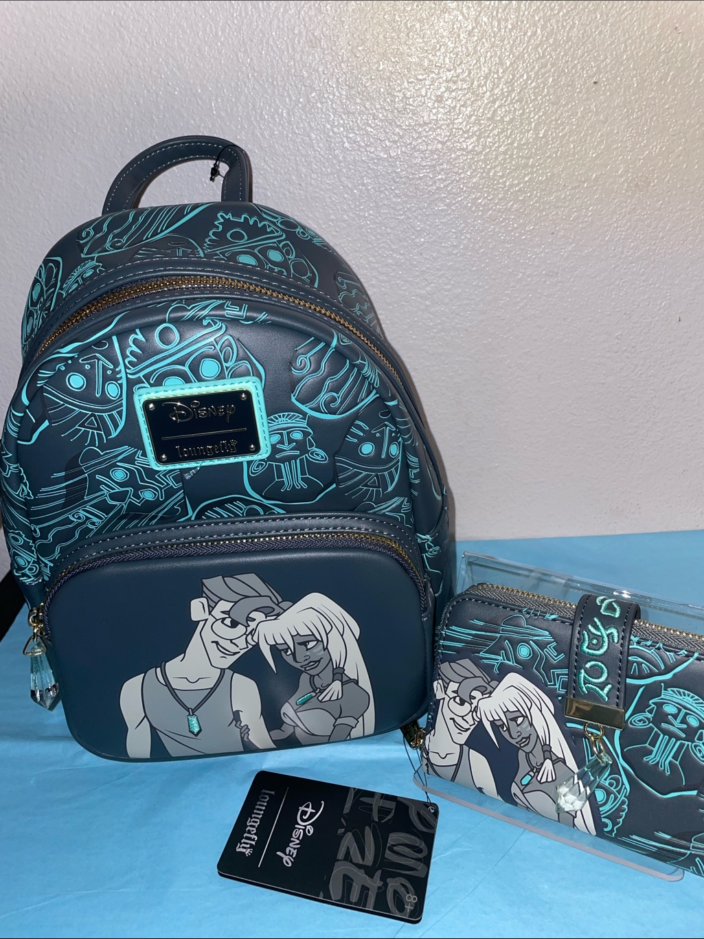 Loungefly Disney Atlantis 20th Anniversary Kida And Milo Backpack And Wallet